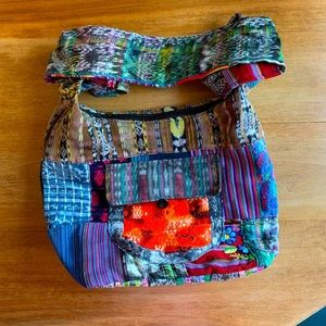 Cute boho multicolored shoulder bag